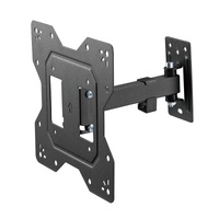 BrateckEconomical Full-Motion TV Wall Mount For 23 ft-43 ft Fit Curved TV up to 30KG, VESA 100x100,100x200,200x100,200x200 Fine Texture Black