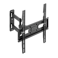 Brateck LPA78-443 Super Economy Full-Motion TV Wall Mount, Fit Screen Size: 32 ft-55 ft Up to 35 KG, Fine Texture Black,358x440x420mm (new)