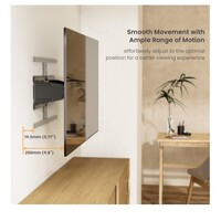 Brateck LPA79-464 ULTRA-SLIM FULL-MOTION TV WALL MOUNT For most 43 inch-90 inch TVs (Black)