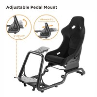Brateck Premium Racing Simulator Cockpit Seat Professional Grade Product for the Serious Sim Racer 600x1285~1515x1160mm (LS)