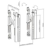Brateck LVW06 Video Wall Mount Arm in Pair Lload Capacity of 70kg 154lbs and allows VESA 200x200 400x200 300x300 400x400  Max. 1000x400. Black
