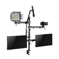 Brateck Dual-Monitor All-in-One Studio Setup Desktop Mount Fit17'-32' Up to 9kg
