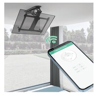 Brateck PLB-M0546AI SMART FLIP DOWN TV CEILING MOUNT POWERED BY TUYA Support most 32 inch ~ 70 inch TVs (Black)