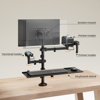 Brateck POS Mounting Solution For Dual Screens (with keyboard tray)