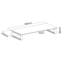 Brateck Universal Tabletop Monitor Riser (560x210x80mm) Fit Screen Size 13 inch-32 inch Weight Capacity Up to 20kg