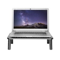 Brateck Height Adjustable Steel Monitor Laptop Stand (370x235x120mm) Fit Screen Size 13 inch-32 inch Weight CapacityUp to 20kg- Black