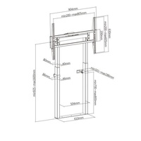 Brateck TTL14-68FR Motorized Wall Mount Stand, Designed for the Heaviest TV Fit Screen Size: 55 ft-100 ftup to120kg - Matte Black（LS）
