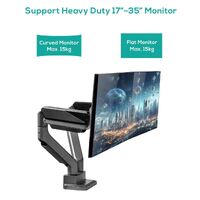 mbeat activiva Heavy Duty Dual Monitor Screen Gas Spring Monitor Arm Support:For monitors 17 ft-35, each up to15kg.  Integrated 180 degree Rotation