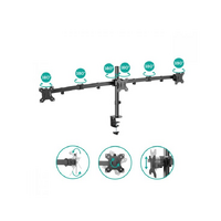mbeat activiva Triple-Screen Articulating Monitor Arm Ideal for a seamless triple monitor setup (13 ft-27 ft), it offers flexible positioning