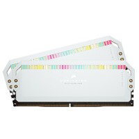  Corsair Dominator Platinum RGB 32GB (2x16GB) DDR5 UDIMM 6200Mhz C36 1.1V White Desktop PC Gaming Memory