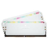 Corsair Dominator Platinum RGB 64GB (2x32GB) DDR5 UDIMM 5200Mhz C40 1.25V White Desktop PC Gaming Memory