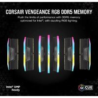 Corsair Vengeance RGB 32GB (2x16GB) DDR5 UDIMM 5600MHz C36 1.25V Desktop Gaming Memory Black