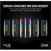 Corsair Vengeance RGB 64GB (2x32GB) DDR5 UDIMM 6400MHz C32 1.35V Desktop Gaming Memory Black