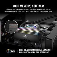 Corsair DOMINATOR TITANIUM RGB 32GB (2x16GB) DDR5 DRAM 7200MT s CL34 Intel XMP Memory Kit  Black