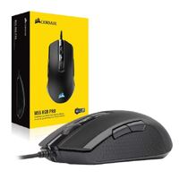 Corsair M55 RGB PRO Ambidextrous Multi-Grip Gaming Black Mouse, 200-12,400 DPI, ICUE Software. 2 Years Warranty