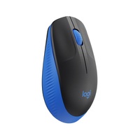 Logitech M190 Full-Size Wireless Mouse - BLUE from up to 10 meters away 1000 dpi  ONE AA- 18 months of worry-free usage
