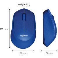 Logitech M331 SILENT PLUS  Wireless Mouse Blue  DPI (Min Max): 1000±  1-Year Limited Hardware Warranty