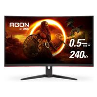 AOC 31.5 inch Curved 0.5ms 240Hz FHD FreeSync Premium Ultra Narrow Border Gamer inchs Choice - DP x 1 HDMI x 2. VESA100mm Low Blue monitor