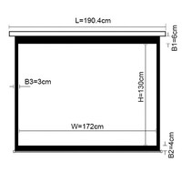 Brateck Projector Standard Auto-lock Manual Projection Screen-86(1.72X1.3M)  (4:3 ratio)