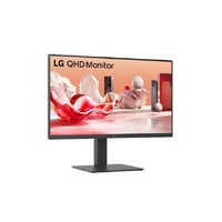 LG 27 ft QHD IPS Monitor, 2560x1440, HDR10, 99pct sRGB, 75¯Hz, integrated power, adjustable stand (tilt height swivel pivot), Flicker Safe  Reader Mod