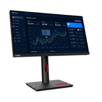 LENOVO ThinkVision T27i-30 27' FHD IPS Monitor 1920x1080 16:9 Anti-Glare Height Adjustable Tilt Swivel Pivot 4xUSB3.2 Hub VGA DP HDMI 3yr ~63CFMAR1AU