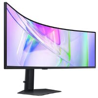 Samsung 49 inch ViewFinity Monitor Dual QHD 5120x1440 5ms 32:9 1000R Tilt Swivel Height Adjust VESA DisplayHDR 400 1xUSB-C DP 2xHDMI LAN Prot HAS Spea