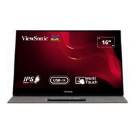 ViewSonic 16 inch  TD1655 Touchscreen FHD IPS  2x Type-C (Power in with Video  Data). 3.5mm Audio Mini HDMI x 1 Ultra Portable Monitor