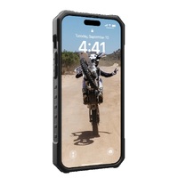 UAG Pathfinder Magsafe Apple iPhone 15 Pro Max (6.7 inch) Case - Ash (114301113131) 18 ft. Drop Protection (5.4M) Tactical Grip Raised Screen Surround