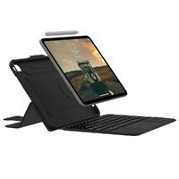 UAG Apple iPad 10.9 inch 10th Gen Bluetooth Keyboard w  Trackpad English - Black Ash (124412114031)  MIL-STD-810G(1.2M) Rechargeable Battery