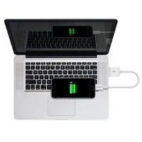 Pisen Lightning to USB-A Cable (20cm) White - Support Both Fast Charging and Data Cable Stretch-Resistant Lightweight Apple iPhone iPad MacBook