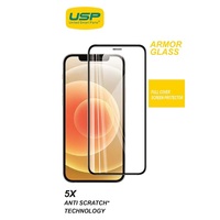 USP Apple iPhone 15 Pro Max (6.7 inch) Armor Glass Full Cover Screen Protector - 5X Anti Scratch Technology Perfectly Fit Curves 9H Surface Hardness
