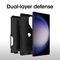 OtterBox Commuter Samsung Galaxy S23 Ultra 5G (6.8 inch) Case Black - (77-91106) Antimicrobial DROP 3X Military Standard Dual-Layer Raised Edges