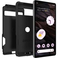 OtterBox Commuter Google Pixel 7a 5G (6.1 inch) Case Black - (77-92271) Antimicrobial DROP 3X Military Standard Dual-Layer Raised Edges Port Covers