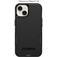 OtterBox Commuter Apple iPhone 15 (6.1 inch) Case Black - (77-92605) Antimicrobial DROP 3X Military Standard Dual-Layer Raised Edges Port Covers