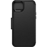 OtterBox Strada MagSafe Apple iPhone 15 Plus (6.7 inch) Case Shadow (Black) - (77-93564) DROP 3X Military StandardLeather Folio CoverCard Holder