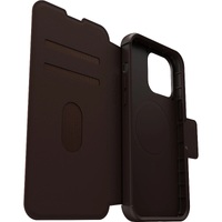 OtterBox Strada MagSafe Apple iPhone 15 Pro Max (6.7 inch) Case Espresso (Brown) - (77-93567) DROP 3X Military Standard Leather Folio Cover