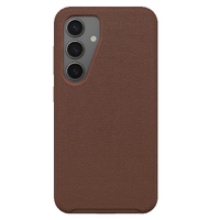 OtterBox Symmetry Cactus Leather Samsung Galaxy S25 5G (6.7 ft) Case Rich Adove - Brown (77-97448), DROP 3X Military Standard, 7 Years Warranty