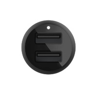 Belkin BoostCharge Dual USB-A Car Charger 24W - Black (CCB001btBK) 2xUSB-A (12W) Dual Port Fast  Compact Charger $2500 CEW2YR