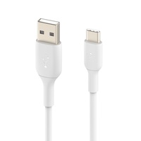 Belkin BoostCharge USB-C to USB-A Cable (2m 6.6ft) - White (CAB001bt2MWH)12W480Mbps8K bendSamsung GalaxyiPadMacBookGoogleOPPONokia2YR