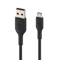 Belkin BoostCharge Micro-USB to USB-A Cable (1m/3.3ft) - Black (CAB005bt1MBK), 7.5W, 480Mbps, 8,000+ bends tested, USB-IF Certified,2YR