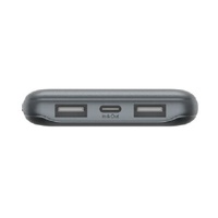 Belkin BoostCharge Power Bank 10K (3 Port) - Space Grey (BPB011btGY),2xUSB-A (12W),1xUSB-C (15W),USB-C to USB-A Cable,15W Total Power,2 Years Warranty