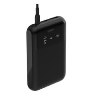 Belkin BoostCharge 20k 65W Laptop Power Bank  Cable - Black(BPB020BTBK),1xUSB-C, 2xUSB-A, 5cm USB-C to USB-A Cable,15W Total Power,3-Port Power Bank