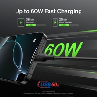 Belkin BoostCharge USB-C to USB-C Cable (2M) - Black (CAB023FQ2MBK), 60W, 480MBPS, 300K Bends, Apple, iPhone, USB-IF Certified, 2 Years Warranty