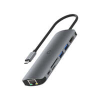 Cygnett Unite DeskMate 7-in-1 USB-C Hub with 100W Power Delivery 2xUSB-A 3.0 1xUSB-C 1x4K HDMI 1xRJ45 Network Adaptor 1xSD 1xMicro SD 5GBPS Data Speed
