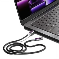 Cygnett Armoured Pro 240W USB 4.0 USB-C to USB-C Cable 1M - Black (CY4543PCCCC)