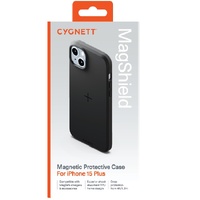 Cygnett MagShield Apple iPhone 15 Plus (6.7') Magnetic Case - Black (CY4583MAGSH), Raised Bezel Edges, 4FT Drop Protection, Magsafe Rugged Case