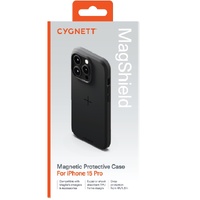 Cygnett MagShield Apple iPhone 15 Pro (6.1') Magnetic Case - Black (CY4584MAGSH), Raised Bezel Edges, 4FT Drop Protection, Magsafe Rugged Case
