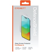 Cygnett DefenceShield Apple iPhone 15 (6.1') Gorilla Glass Screen Protector - (CY4611CPTGL), Edge-to-Edge, Scratch Resistance, Perfect Fit
