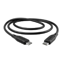 Cygnett Essentials USB-C to USB-C (2.0) Cable (2M) - Black (CY4693PCTYC), 3A 60W, 480Mbps, Turbo Charge, Best for Laptop, 2 Years Warranty