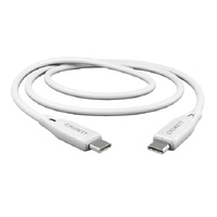 Cygnett Essentials USB-C to USB-C (2.0) Cable (2M) - White (CY4694PCTYC), 3A 60W, 480Mbps, Turbo Charge, Best for Laptop, 2 Years Warranty
